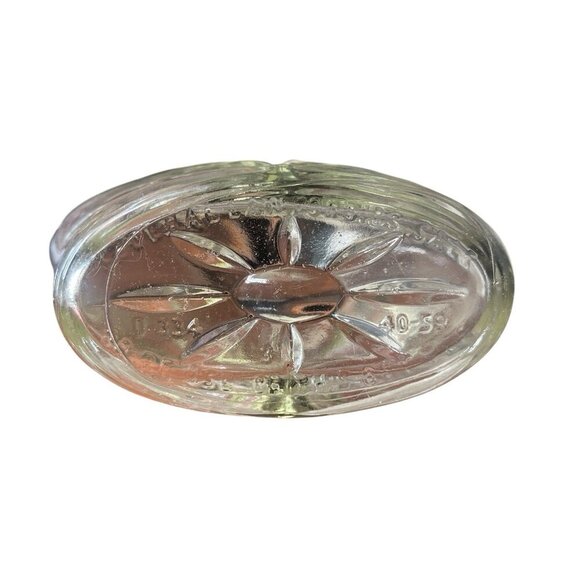 VTG 1959 Jim Beam Bourbon Decanter Clear Glass Bottle Man Cave Collectible - Picture 5 of 6